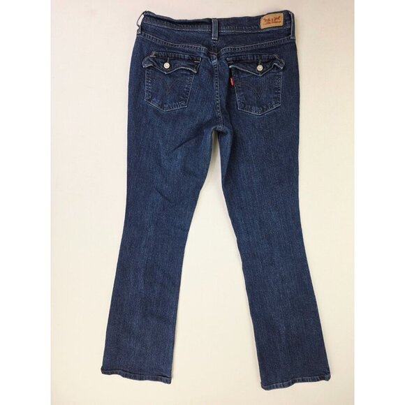 Levis Size 28X32 Womens Size 6M 515 Bootcut Blue Denim 5 Pocket Logo Tag Jeans - Picture 1 of 14